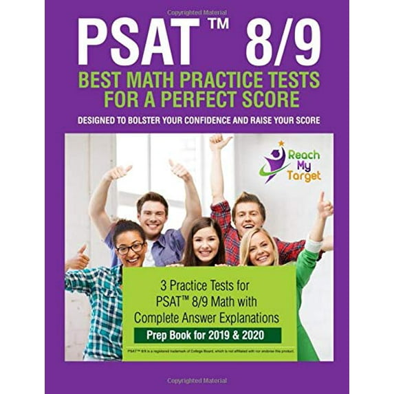 Pre-Owned PSAT 8/9 Best Math Practice Tests For A Perfect Score by Reach My Target (Paperback) English