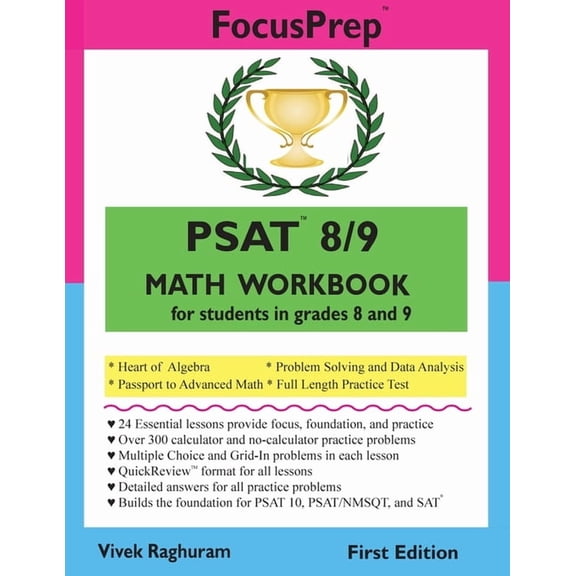 PSAT 8/9 MATH Workbook: for students in grades 8 and 9., (Paperback)