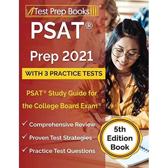 Pre-Owned PSAT Prep 2021 with 3 Practice Tests: PSAT Study Guide for the College Board Exam [5th Edition Book] (Paperback) 1628457791 9781628457797