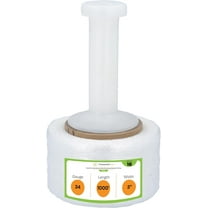 PSBM Cast Hand Pre-Stretched Mini Stretch Wrap 3" x 1000' 18 Rolls 34 Gauge Plastic Clear Shrink Film for Packing