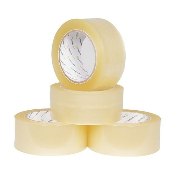PSBM Machine Length Carton Tape Clear Acrylic 1.88 Inch x 1000 Yards 2.5 Mil 12 Rolls Adhesive Shipping Tape