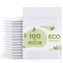 PSBM White Kraft Bubble Mailers #2 8.5" x 12" 100 Pcs Lightweight Padded Waterproof Adhesive for Office Documents Shipping