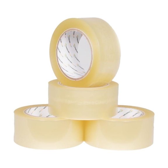 PSBM Clear Carton Sealing Tape 1.88 Inch x 55 Yards, 72 Rolls, 2 Mil Strong Adhesive for Storage & Moving