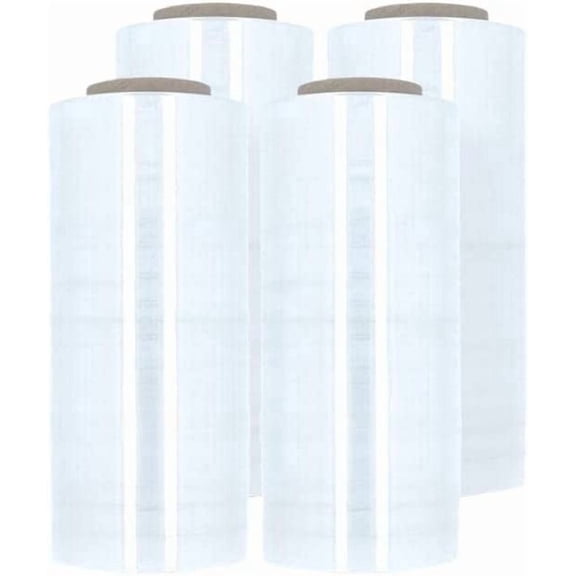 PSBM Cast Hand Pre-Stretch Wrap 15" x 1968 Feet 224 Rolls 26 Gauge Plastic Clear Shrink Film for Moving Packing