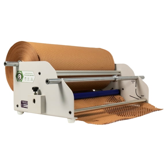 PSBM 60 Roll Honeycomb Packing Paper with Dispenser, 20 Inch x 1000 Feet Bubble Cushioning Wrap for Shipping Materials, Recyclable Kraft Honeycomb Paper