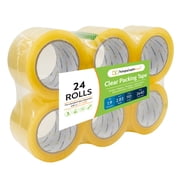 PSBM Clear Packing Tape, 24 Rolls 1.9 Mil 2.83 Inch 110 Yards Per Roll, Heavy Duty Tape for Packaging, Shipping, Moving & Sealing