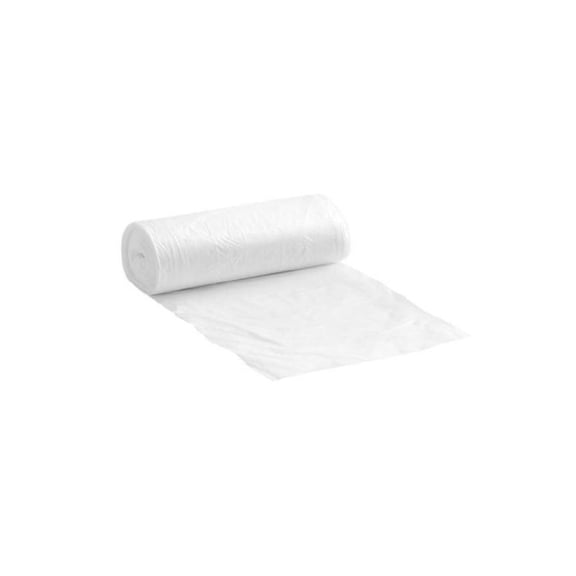 PSBM Clear Trash Can Liners 0.31 Mil HDPE 12–16 Gallon 24 x 33 Inch 500 Count for Commercial Kitchens and Offices