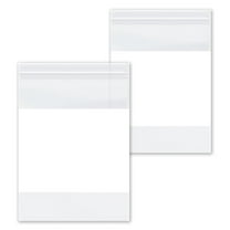 PSBM White Block Reclosable Bags 9" x 12" 2 Mil Poly Bags for Organizing Multipurpose Essentials 1000 Bags