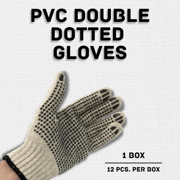 PSBM Cotton String Knit Gloves Tan Men’s 10” Seamless 7 Gauge Reusable - 12 Pairs