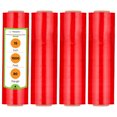 thumbnail image 1 of PSBM Cast Hand Stretch Wrap 15" x 1500' 4 Rolls 80 Gauge Plastic Red Opaque Self Adhesive Shrink Film for Packing, 1 of 11