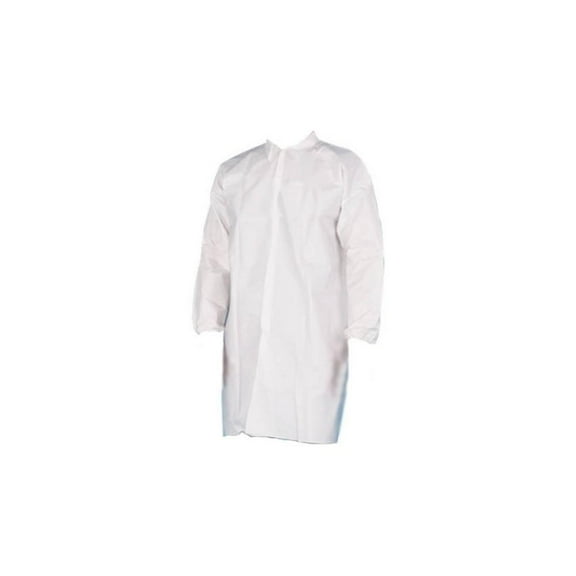 PSBM Dust & Grime Resistant White Lab Coat for Doctors Nurses Unisex, Disposable, 25 Pieces XL