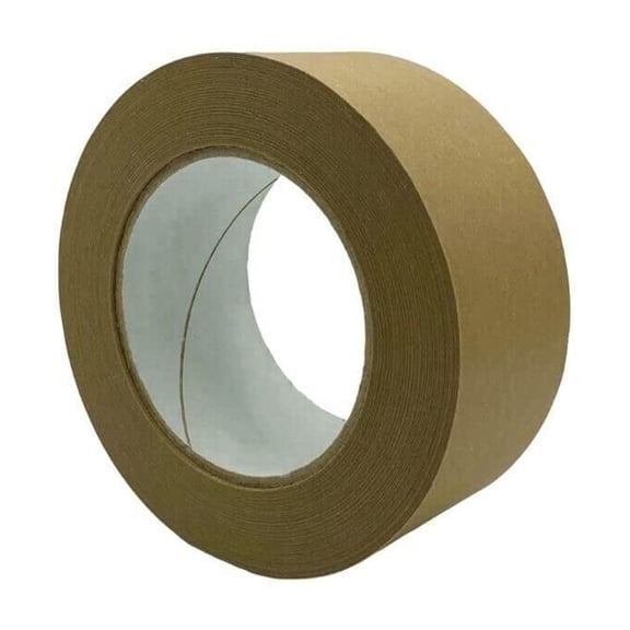 PSBM Light Duty Tan Flatback Packing Tape, 3" x 55 Yards, 4.8 Mil, 24 Rolls, Ideal for General Applicatons and Shipping