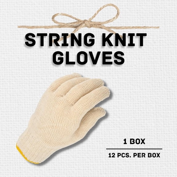 PSBM Industrial Knit Gloves 10” Men’s Size Cotton Blend Natural Color - 300 Pairs