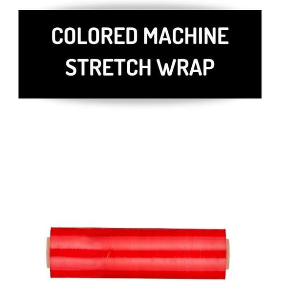 SSBM Cast Red Machine Stretch Wrap 20 Inch x 5000 Feet 1 Roll 80 Gauge Opaque Plastic Shrink Film for Moving