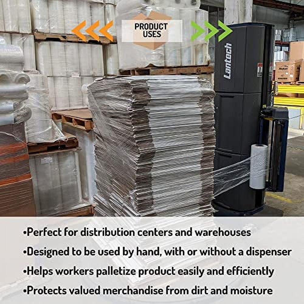 Clear Pallet Stretch Wrap – Cast Or Blown, Hand Roll, Various Sizes & Lengths, PackagingSuppliesByMail