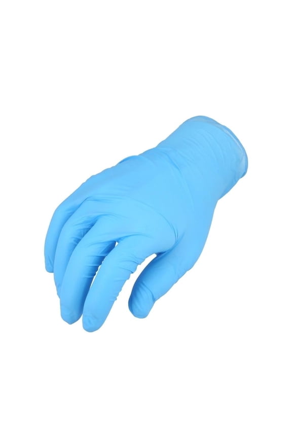 PSBM Medium Powder Free Gloves Blue Extra thick 6 Mil Disposable Exam Grade Nitrile Beaded Cuff & Finger Texture 2000 PCS
