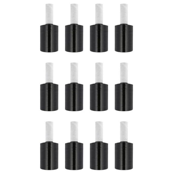 PSBM Mini Black Stretch Wrap with Built in Handles, 12 Pack, 5 Inch x 1000 Feet, 80 Gauge, Dark/Opaque Tint Plastic Cling for Bundling, Strapping, Wrapping