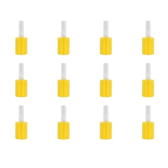 PSBM Mini Stretch Wrap with Built in handle 5 Inch x 1000 Feet 80 Gauge 12 Rolls Opaque Yellow Plastic Film for Bundling Packing Wrapping