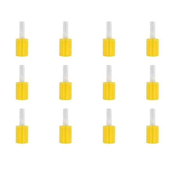 PSBM Mini Stretch Wrap with Built in handle 5 Inch x 1000 Feet 80 Gauge 24 Rolls Opaque Yellow Plastic Film for Bundling Packing Wrapping