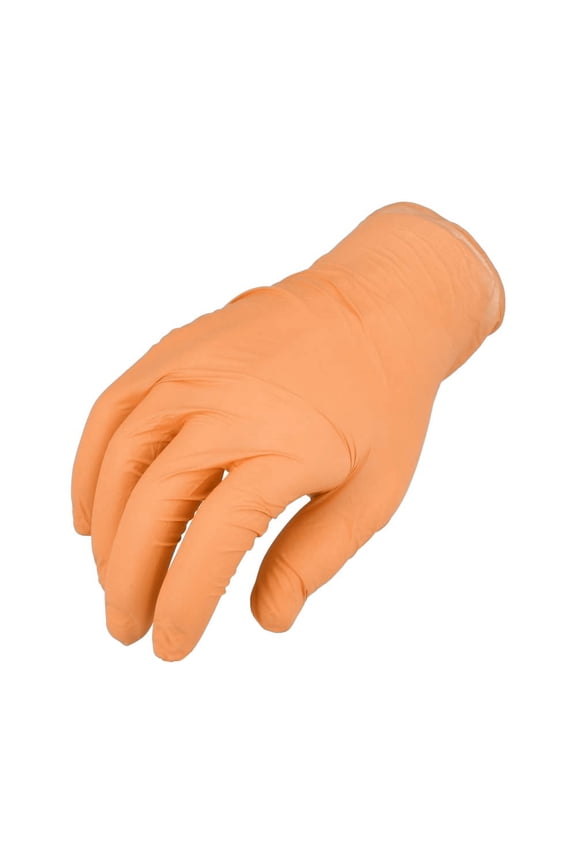 PSBM Orange Nitrile Powder Free Gloves Medium Disposable Exam Grade 5 Mil Latex Free Fully Texture Gloves 1000 PCS
