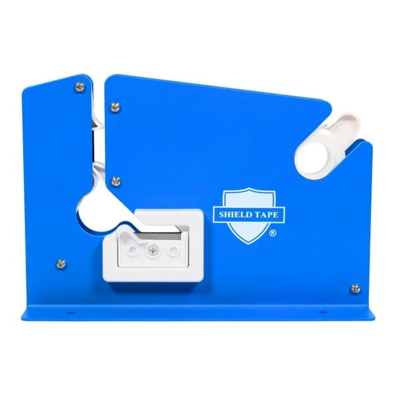 PSBM Poly Bag Sealer with Trimmer 1 Pc Heavy Duty Tape Dispenser Fits 3/8 Inch Poly Bag Tape for Packing Sealing Bags