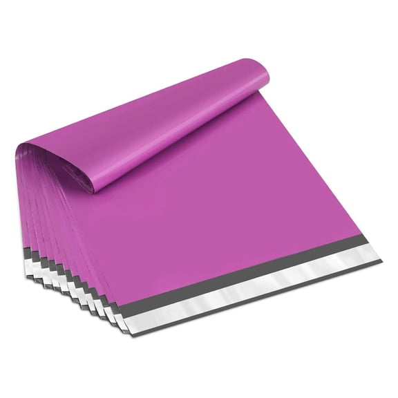 PSBM Purple Poly Mailers 19" x 24" Tamper Evident Glamour Envelopes Self Adhesive Closure 400 Pcs 2 Mil for Shipping Need