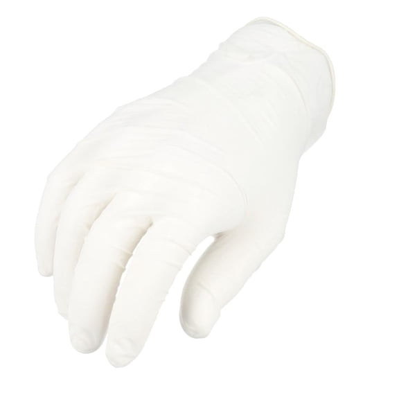 PSBM 1000 PCS Powdered Latex Disposable Gloves X-Large Industrial Natural White Flexible & Comfortable Finger Texture 4.5 Mil
