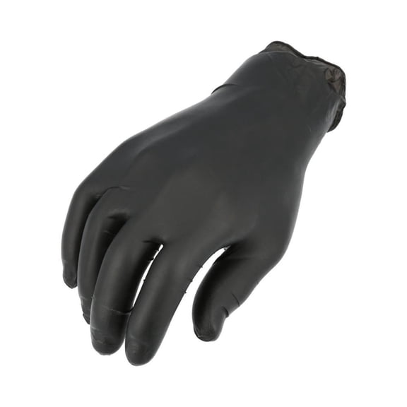 PSBM Black Nitrile Exam Gloves Medium Powder Free Finger Texture 4 Mil ASTM D6319 for Healthcare & Food Handling 1000 PCS