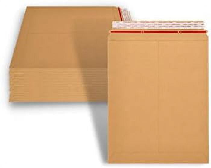 PSBM Rigid Mailers, 11X13.5 Inch, 100 Pack, Brown Cardboard Shipping