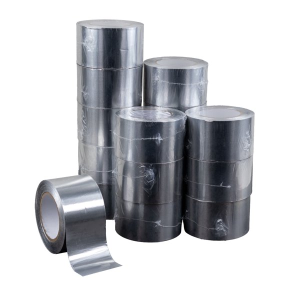 PSBM Silver Aluminium Foil Tape 3" x 60 Yards 32 Rolls 4.92 Mil Pressure-Sensitive for Chemical Paint Striping of Aircraft, Electroplating, Heat Reflection
