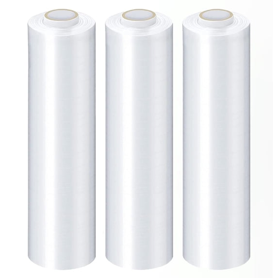 PSBM High Performance Stretch Wrap 12 Inch x 1476 Feet 4 Rolls 56 Gauge Shrink Film for Moving Packing Pallets