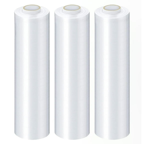 PSBM High Performance Stretch Wrap 12 Inch x 1476 Feet 4 Rolls 56 Gauge Shrink Film for Moving Packing Pallets