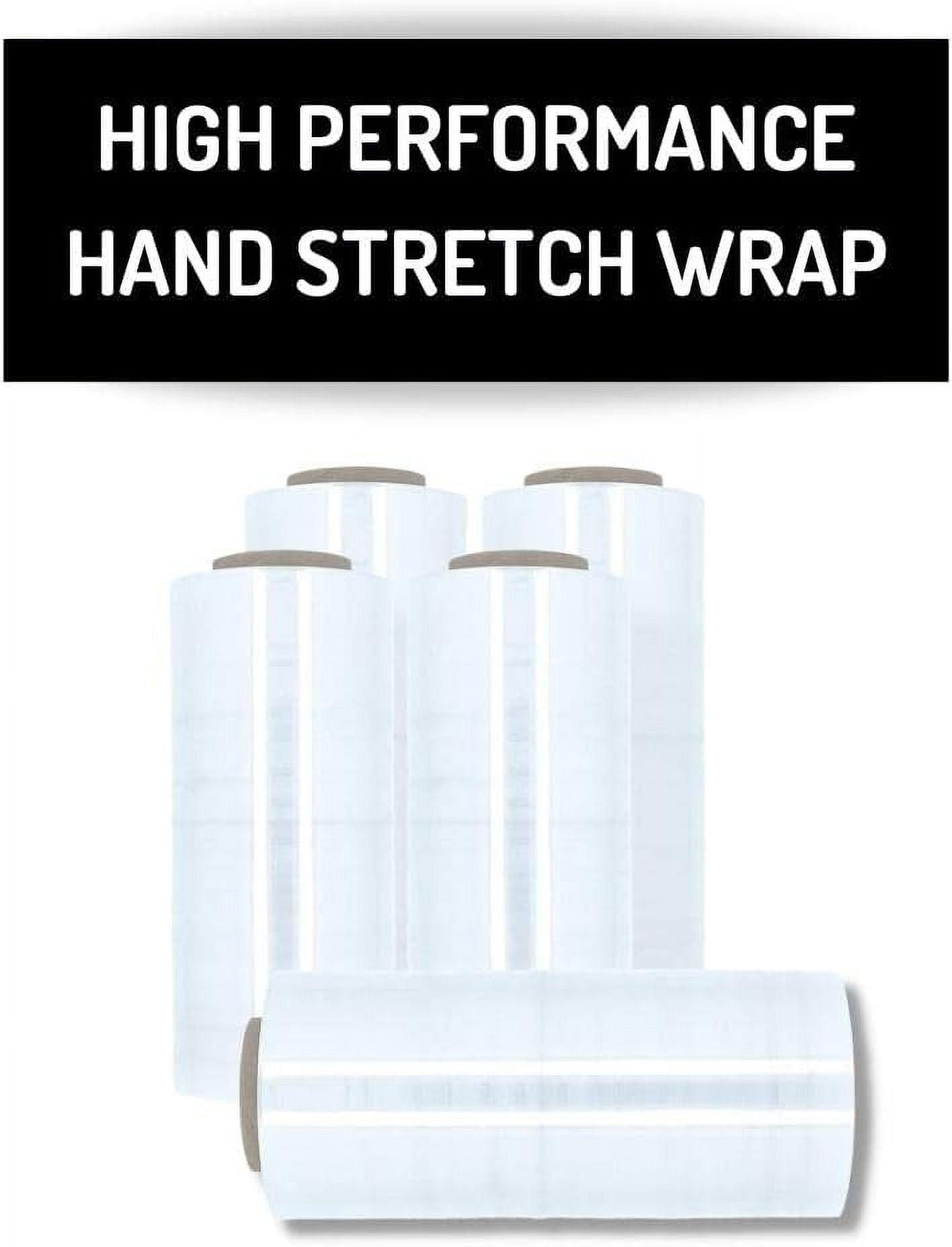PSBM Stretch Wrap (4 Pack) with 2 Resuable Handles, 18 Inch x 1500 Feet ...