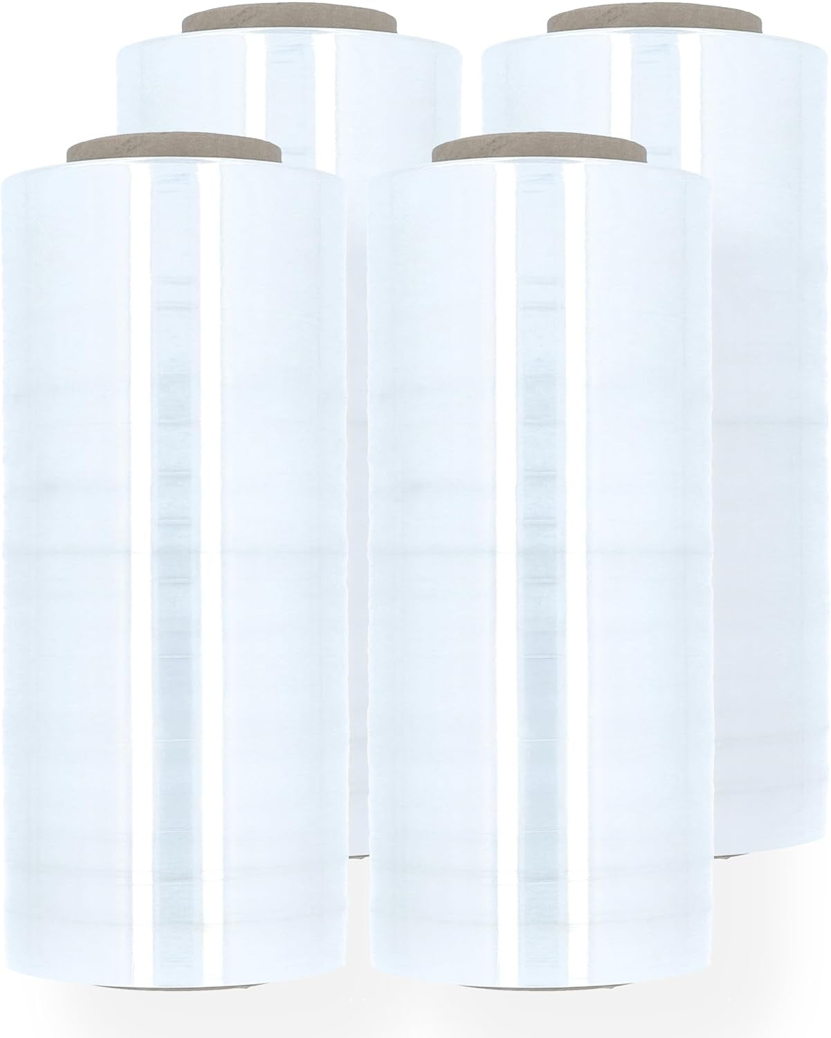 PSBM Stretch Wrap, 4 Pack, 18 Inch x 1500 Feet, 70 Gauge, Clear Plastic