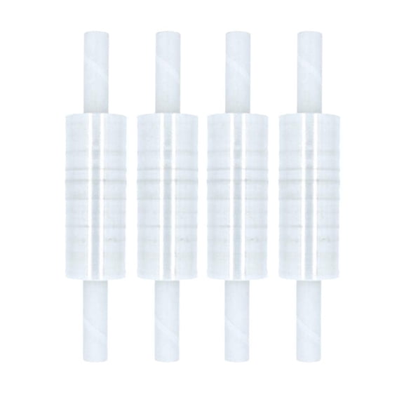 PSBM Stretch Wrap with Extended Core Handles 20 Inch x 1000 Feet 60 Gauge 4 Rolls Clear Plastic Cast Hand Shrink Film for Packaging