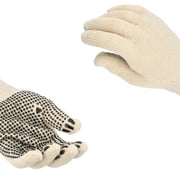 PSBM Cotton Work Gloves with Dotted Grip, 12-Pair, Womens, Size - Small Single Sided PVC Dots Provide Maximum Grip, Breathable and Lightweight