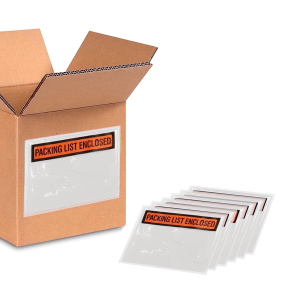 PSBM Packing List Envelopes 5.5" x 10" Waterproof 52000 Pcs Clear Window Durable for Secure Shipping Transport