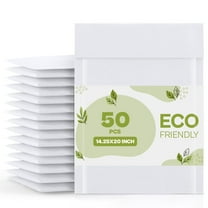 PSBM White Kraft Bubble Mailers #7 14.25" x 20" Lightweight Self Adhesive Padded Envelope 50 Pcs for Office Use