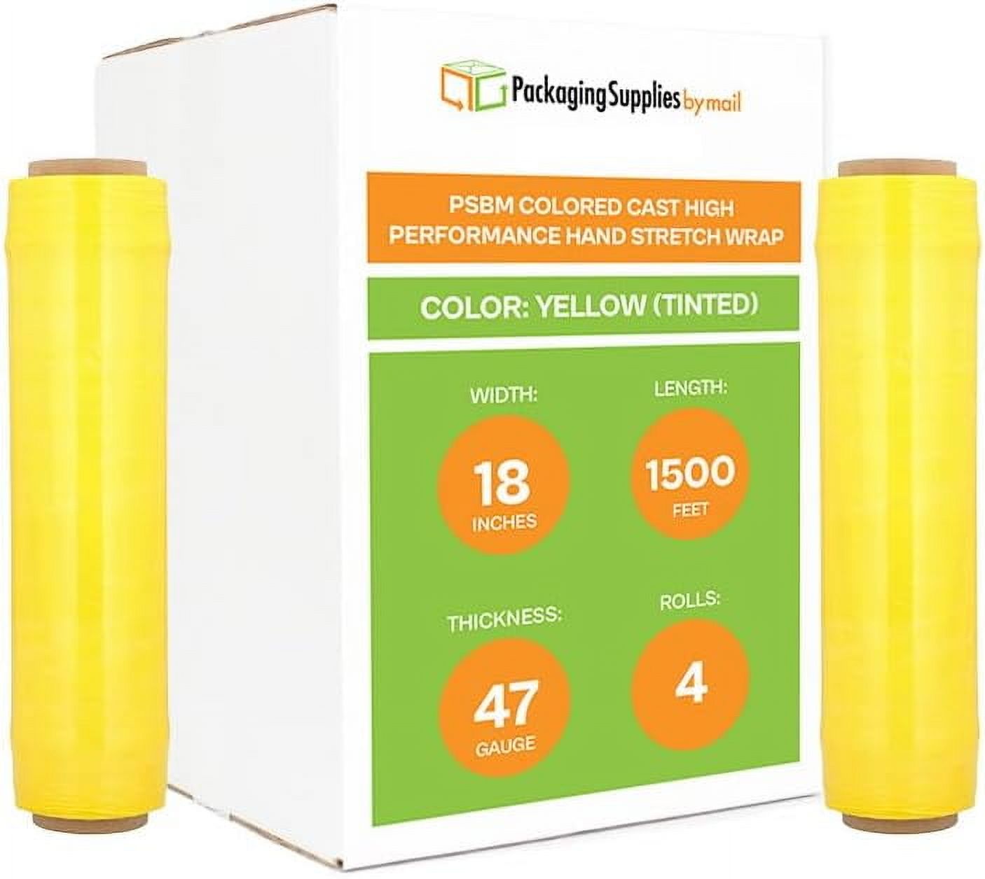 8 Rolls Pallet Wrap Stretch Film – 12" X 1500 Ft, 90 Gauge, Hand Shrink Wrap, Clear, Puncture Resistant