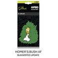 thumbnail image 1 of PSD Big Sniff Homer's Bush Hanging Air Freshener 3 Pack with New Car Scent, 1 of 5