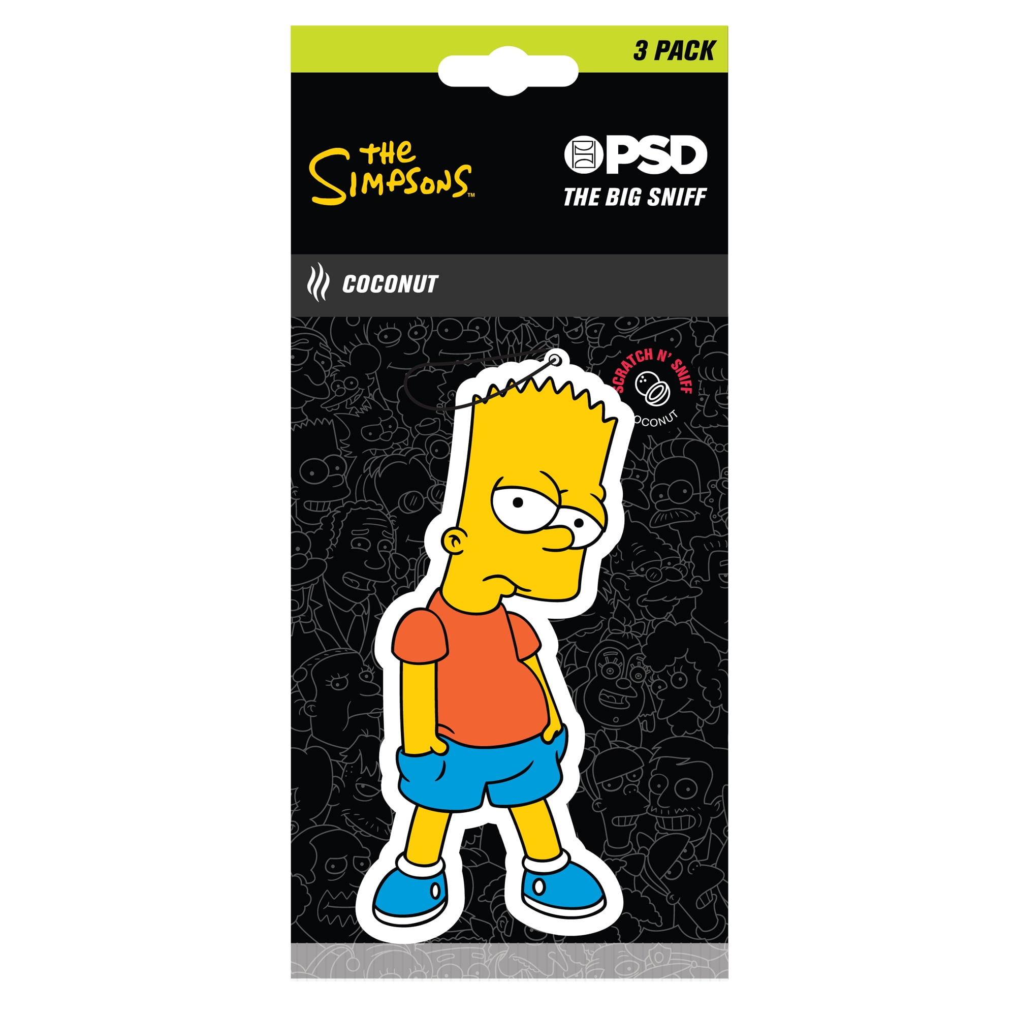 PSD Big Sniff Simpsons' El Barto 3 Pack Hanging Air Freshener with