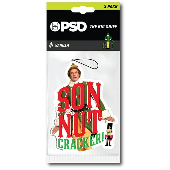 PSD Hanging Air Freshener Buddy Elf 3 Pack with Coconut Scent
