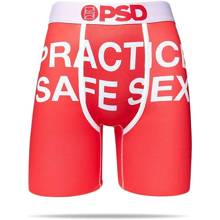 PSD Men's Practice Safe Sex Boxer Brief Underwear (Large (36-38))