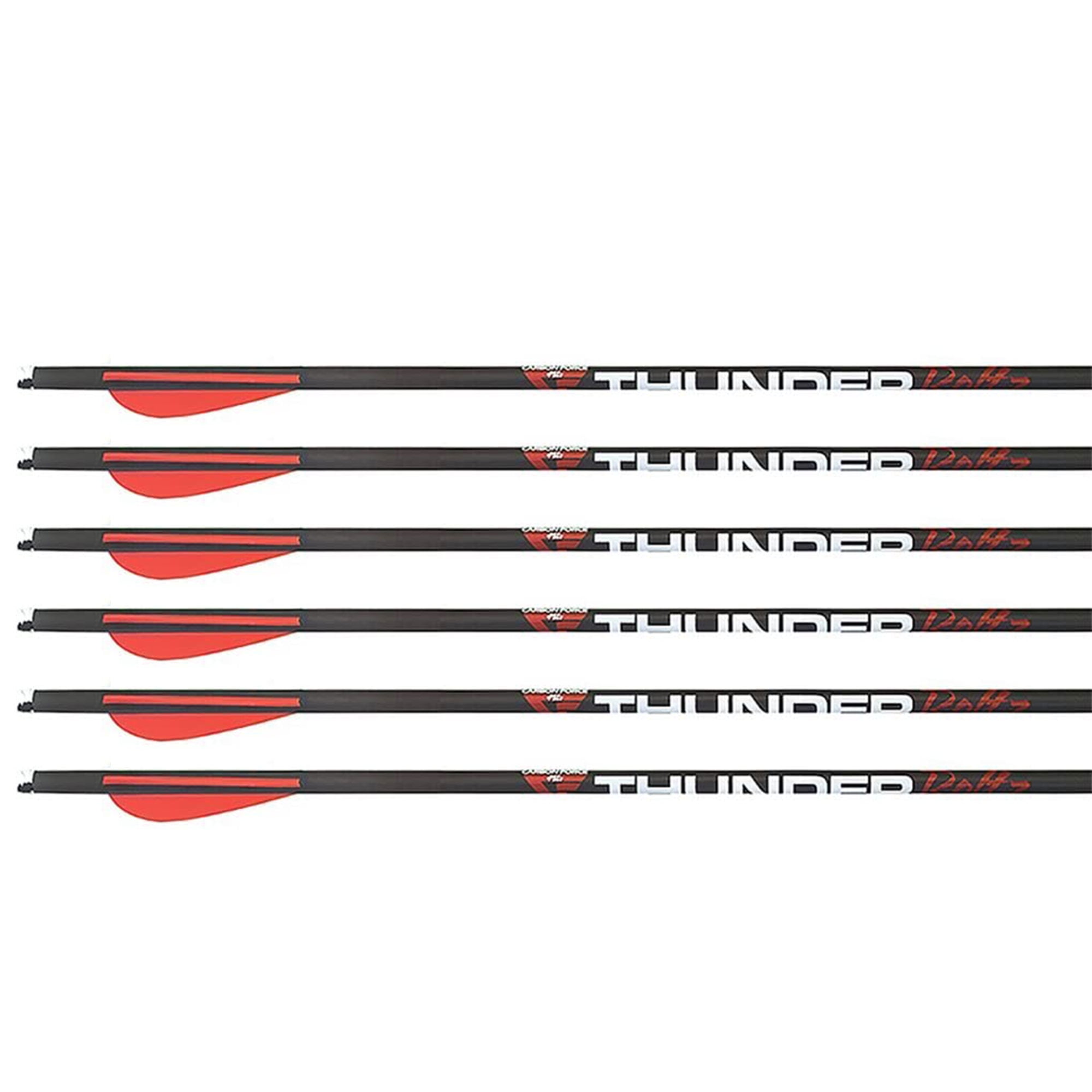 PSE Archery 22 Inch Crossbow Thunder Boltz, Half Moon Nocks, 6 Pack