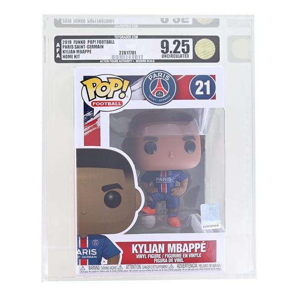 PSG Funko POP Football Vinyl Figure | Kylian Mbappe Graded AFA 9.25