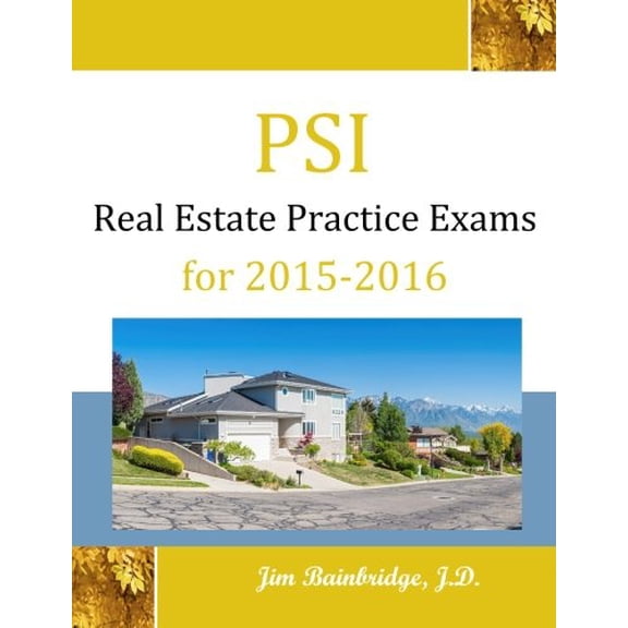 Pre-Owned PSI Real Estate Practice Exams for 2015-2016 Paperback