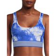 thumbnail image 1 of PSK Collective BTM Compression Fit Ribbed Waistband Printed Bra Top(Women) Size: XS Moisture Wicking, 1 of 6