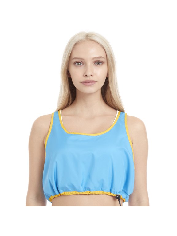 Colorblock Toggle Drawstring Scoop Neck Bra Top (Women) Size: M Moisture Wicking