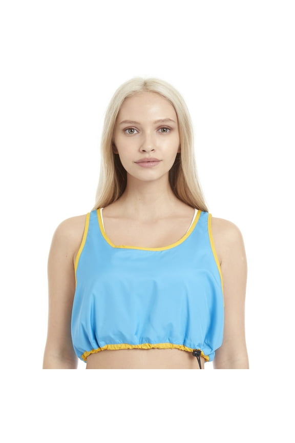 Colorblock Toggle Drawstring Scoop Neck Bra Top (Women) Size: M Moisture Wicking