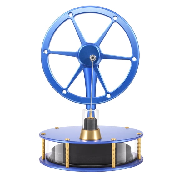 PSKMKS HZZ92 Low Temperature Stirling Engine DIY Heat Education Model Class Teaching Brass Aluminium Stirling Engine Low Friction Graphite Piston for Adults Desktop Toy Gift for Engineer-Blue